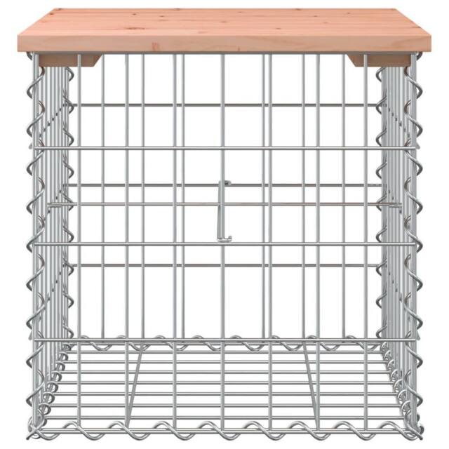 Berkfield Home Beautiful Garden Bench Gabion Design 43x44x42 cm Solid Wood Douglas in Brown - Size: 43 x 44 x 42 cm