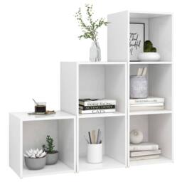 Berkfield Home Classic 3 Piece TV Cabinet Set White Engineered Wood - thumbnail 1