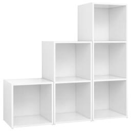 Berkfield Home Classic 3 Piece TV Cabinet Set White Engineered Wood - thumbnail 3