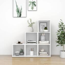 Berkfield Home Classic 3 Piece TV Cabinet Set White Engineered Wood - thumbnail 2