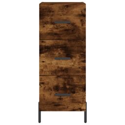 Berkfield Home Highboard Smoked Oak 34.5x34x180 cm Engineered Wood in Brown - thumbnail 6