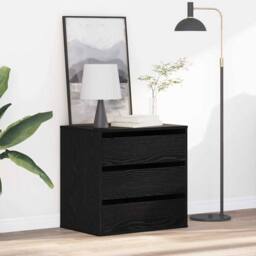 Berkfield Home Corner Chest of Drawers Black Oak 60x41x58 cm Engineered Wood - Size: 60 x 41 x 58 cm - thumbnail 4