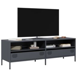 Berkfield Home TV Cabinet Anthracite 135x39x43.5 cm Cold-rolled Steel in Black
