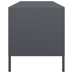 Berkfield Home TV Cabinet Anthracite 135x39x43.5 cm Cold-rolled Steel in Black - thumbnail 6