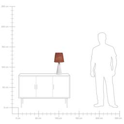 Wyld and Coco White Ceramic Table Lamp with Natural Rattan Shade - thumbnail 9