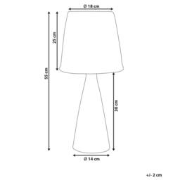 Wyld and Coco White Ceramic Table Lamp with Natural Rattan Shade - thumbnail 3