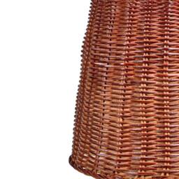 Wyld and Coco White Ceramic Table Lamp with Natural Rattan Shade - thumbnail 5