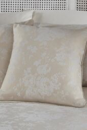 Dreams & Drapes 'Imelda' Floral Jacquard Filled Cushion in Ivory - Size: 43 cm x 43 cm - thumbnail 1