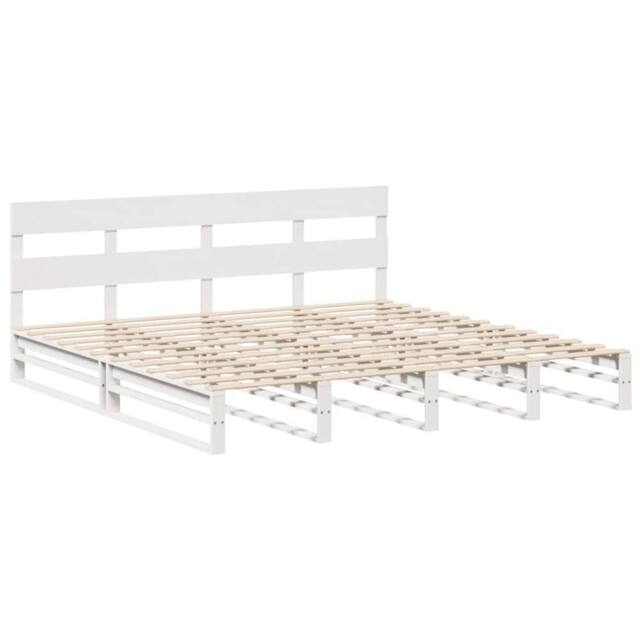 Berkfield Home Beautiful Bed Frame without Mattress White 180x200 cm Super King - image 1