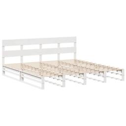 Berkfield Home Beautiful Bed Frame without Mattress White 180x200 cm Super King - thumbnail 1