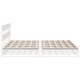 Berkfield Home Beautiful Bed Frame without Mattress White 180x200 cm Super King - thumbnail 7
