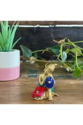 KDMD Brass Buddha Figure - Thoughtful Pose, 6.5cm Decorative Accent in Gold - thumbnail 5