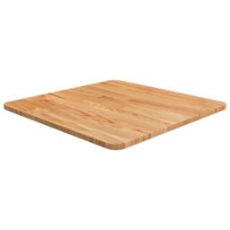 Berkfield Home Square Table Top Light Brown 50x50x1.5cm Treated Solid Wood Oak - Size: 50x50x1.5 cm - thumbnail 2