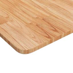 Berkfield Home Square Table Top Light Brown 50x50x1.5cm Treated Solid Wood Oak - Size: 50x50x1.5 cm - thumbnail 3