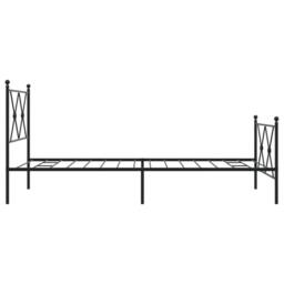 Berkfield Home Metal Bed Frame without Mattress with Footboard Black 90x190cm - Size: 90x190 cm - thumbnail 5