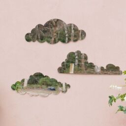 Primrose Wall Mounted Cloud Silhouette Acrylic Decorative Frameless Mirror Wall Art Set of 3 in Silver - Size: 3 Pack - thumbnail 6