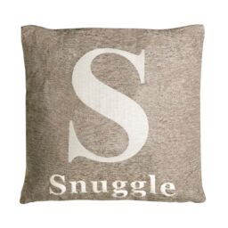 Orsina Snuggle Words Cushion in Natural - thumbnail 2