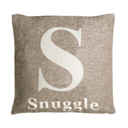 Orsina Snuggle Words Cushion in Natural - thumbnail 1