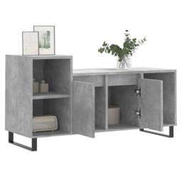 Berkfield Home TV Cabinet Concrete Grey 100x35x55 cm Engineered Wood - Size: 100 x 35 x 55 cm - thumbnail 4