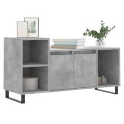 Berkfield Home TV Cabinet Concrete Grey 100x35x55 cm Engineered Wood - Size: 100 x 35 x 55 cm - thumbnail 3