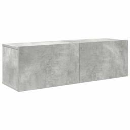 Berkfield Home Classic 4 Piece TV Cabinet Set Concrete Grey Engineered Wood - thumbnail 6