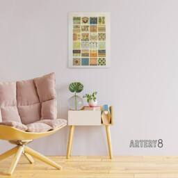 "Artery8 Renaissance Patterns Racinet Vintage Canvas Wall Art - Size: W18"" x H24""" - thumbnail 3