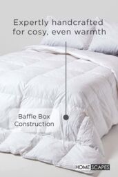 Homescapes Goose Feather & Down All Seasons Duvet in White - Size: Super King - thumbnail 6
