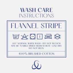 CHRISTY Flannel Stripe 100% Super Soft Brushed Cotton Duvet Sets in Beige - Size: Super King - thumbnail 4