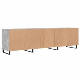 Berkfield Home TV Cabinet Concrete Grey 150x30x44.5 cm Engineered Wood - thumbnail 8