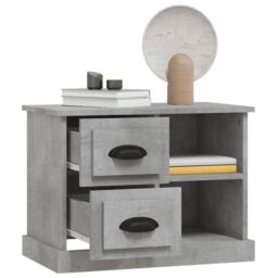 Berkfield Home Bedside Cabinet Concrete Grey 60x35.5x45 cm - thumbnail 5