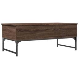 Berkfield Home Decorative Coffee Table Brown Oak 100x50x40 cm Engineered Wood an - Size: 100 x 50 x 40 cm - thumbnail 7