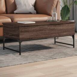Berkfield Home Decorative Coffee Table Brown Oak 100x50x40 cm Engineered Wood an - Size: 100 x 50 x 40 cm - thumbnail 2