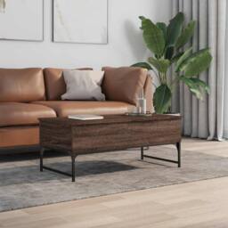 Berkfield Home Decorative Coffee Table Brown Oak 100x50x40 cm Engineered Wood an - Size: 100 x 50 x 40 cm - thumbnail 1