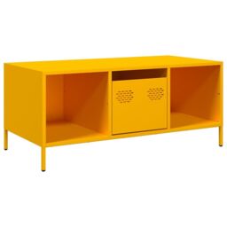 Berkfield Home Coffee Table Mustard Yellow 101.5x50x43.5 cm Cold-rolled Steel - thumbnail 2