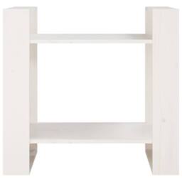 Berkfield Home Beautiful Book Cabinet/Room Divider White 60x35x57 cm Solid Wood Pine - Size: 60 x 35 x 57 cm - thumbnail 1