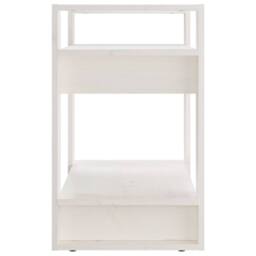 Berkfield Home Beautiful Book Cabinet/Room Divider White 60x35x57 cm Solid Wood Pine - Size: 60 x 35 x 57 cm - thumbnail 4