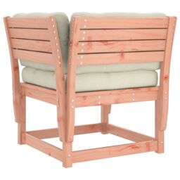 Berkfield Home Garden Sofa Armrest with Cushions Solid Wood Douglas in Brown - thumbnail 7