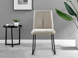 FurnitureboxUK Imperia High Gloss Grey Dining Table & 6 Halleyy Chairs in Taupe - thumbnail 6