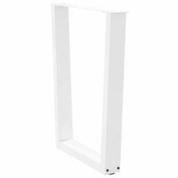 Berkfield Home Modern Dining Table Legs V-Shape 2 pcs White 60x(72-73.3) cm Steel