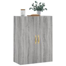 Berkfield Home Wall Mounted Cabinet Grey Sonoma 69.5x34x90 cm - thumbnail 4