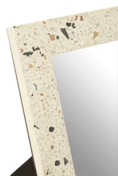 Orsina Large Terrazzo Photo Frame, Modern 5x7 Design With Multicoloured Stone Pattern, Freestanding Display With in Grey - thumbnail 5