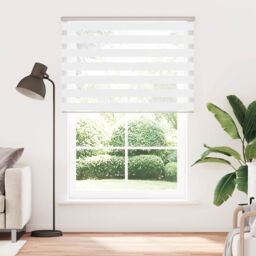 Berkfield Home Zebra Blind White 155x230 cm Fabric Width 150.9 cm Polyester - thumbnail 2