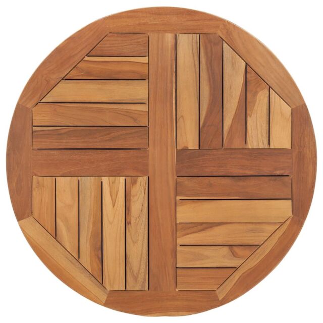 Berkfield Home Table Top Solid Teak Wood Round 2.5 cm 70 cm in Brown - image 1