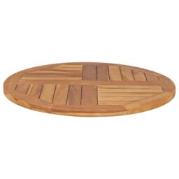Berkfield Home Table Top Solid Teak Wood Round 2.5 cm 70 cm in Brown - thumbnail 3