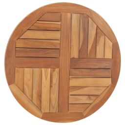 Berkfield Home Table Top Solid Teak Wood Round 2.5 cm 70 cm in Brown - thumbnail 2