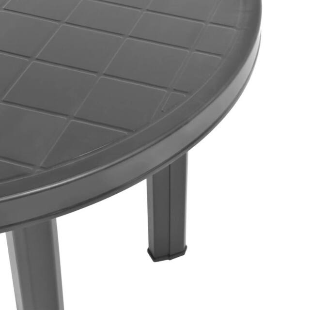 Berkfield Home Garden Table Anthracite 89 cm Plastic in Black - image 1