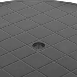 Berkfield Home Garden Table Anthracite 89 cm Plastic in Black - thumbnail 5