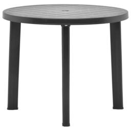 Berkfield Home Garden Table Anthracite 89 cm Plastic in Black - thumbnail 2