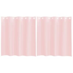 Berkfield Home Voile Curtains with Grommets 2 pcs Light Pink 140x140 cm - thumbnail 2