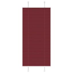 Berkfield Home Pleated Blind Bordeaux Red 55x100 cm Fabric Width 54.4 cm Polyester - thumbnail 1